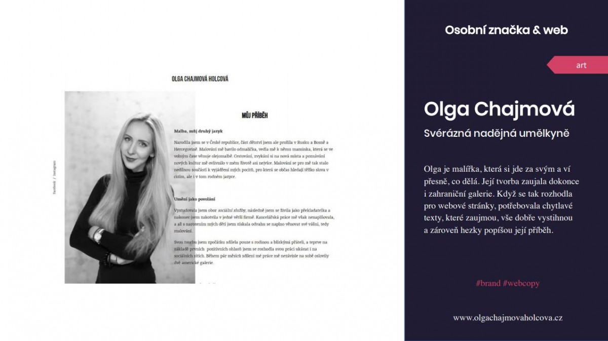 Olga Chajmová – svérázná umělkyně, která si jde za svým