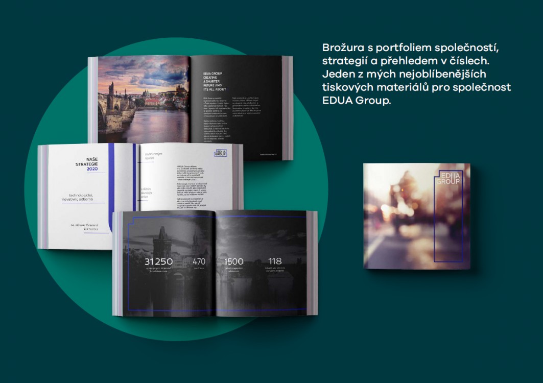 Grafický design brožury pro Edua Group