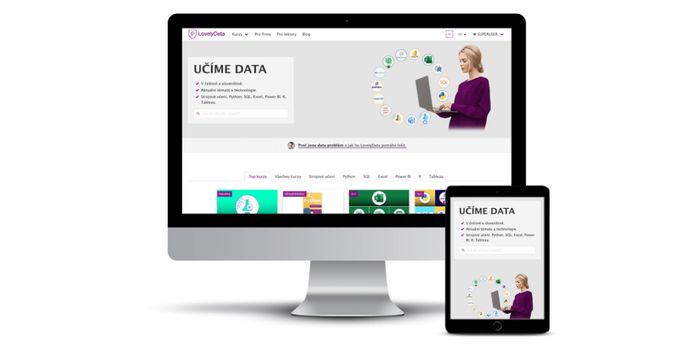 LovelyData – grafický design webových stránek